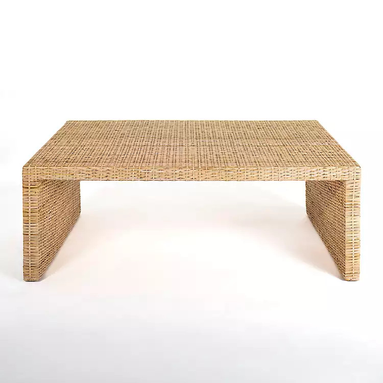 Natural Woven Rattan Coffee Table | Kirkland's Home