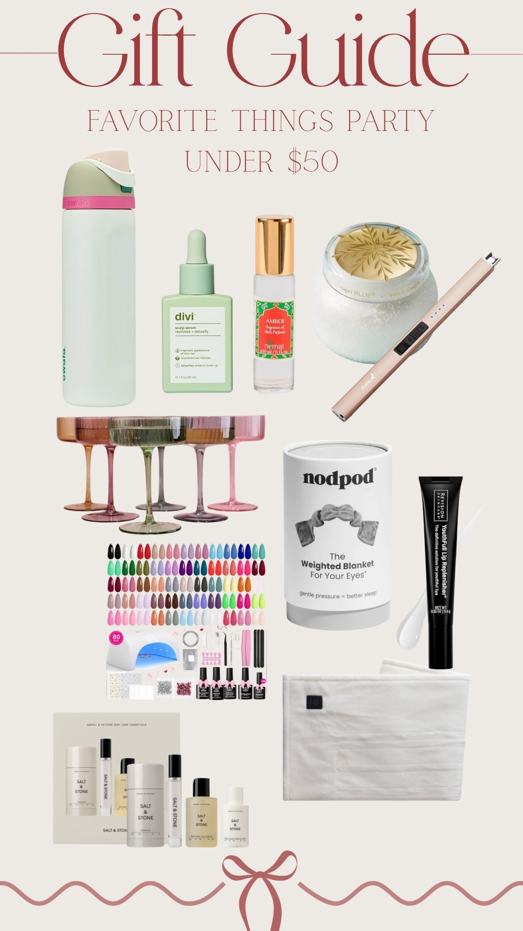 Gift guide for a favorite things party under $50!