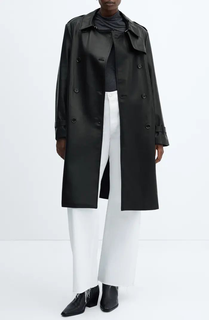 Polanapu Faux Leather Trench Coat | Nordstrom