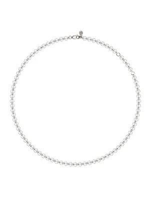 FLOATING ETERNITY NECKLACE IN 5MM MOISSANITE, STERLING SILVER | Dorsey