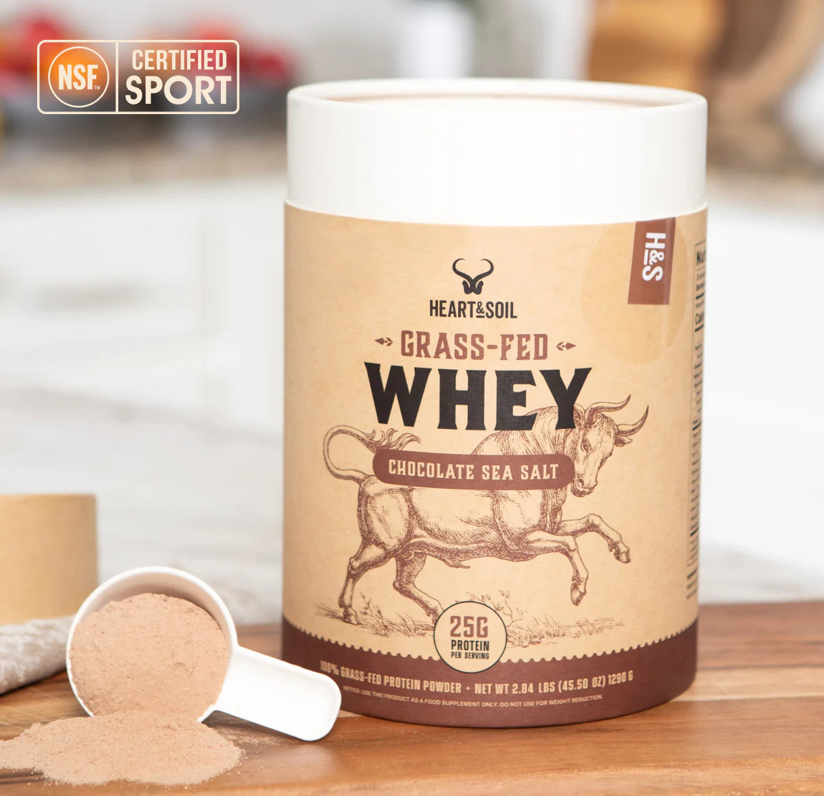 Grass-Fed Whey Chocolate Sea Salt | Heart & Soil