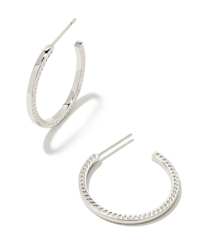 Sylvie Small Hoop Earrings in Silver | Kendra Scott
