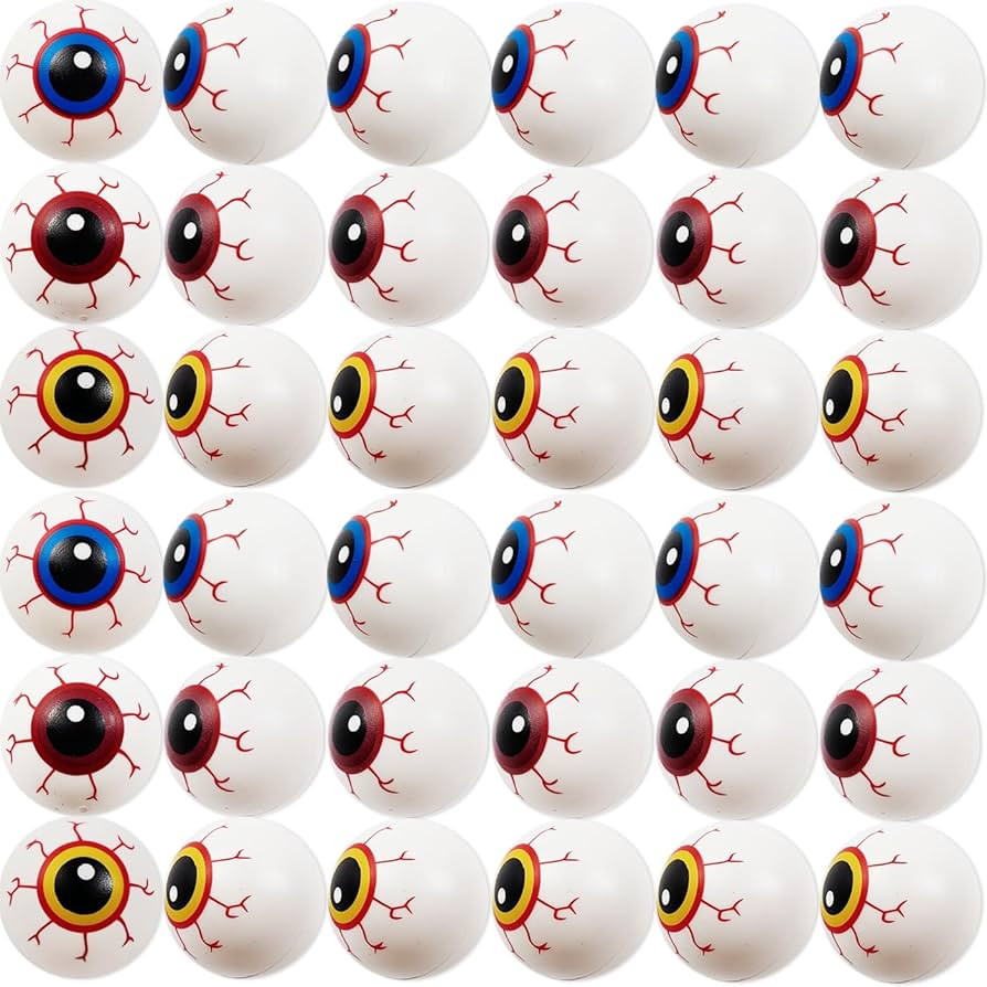 GXXMEI 30PCS 1 inch Plastic Halloween Eyeballs Eyeball for Kids Toys, Fake Eye Balls for Hallowee... | Amazon (US)