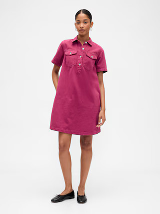 Relaxed Denim Mini Dress | Gap Factory