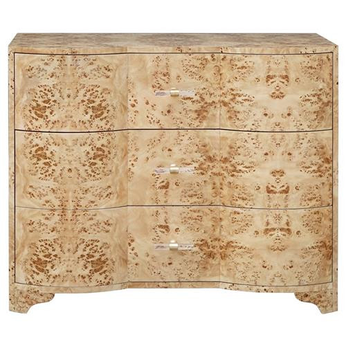 Worlds Away Plymouth Modern Classic Brown Burl Wood Dresser | Kathy Kuo Home