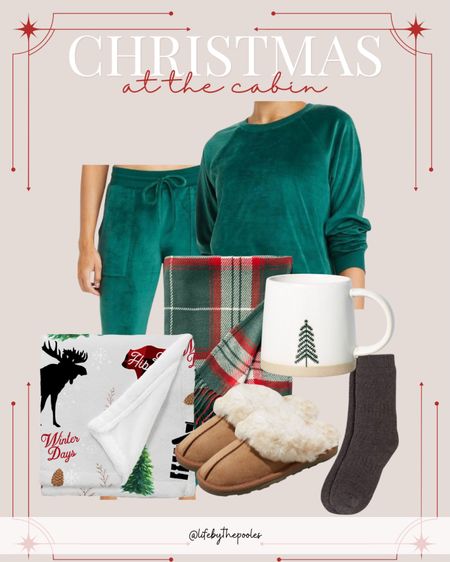 Christmas in the mountains, pajama lounge set, Christmas blankets, Christmas pajamas, Christmas Day pajamas, fur slippers, cabin, mountain winter vacation outfit, ski resort outfit, #christmas #LTKchristmas #giftguide #winteroutfit #LTKseasonal 

#LTKstyletip #LTKunder50 #LTKHoliday