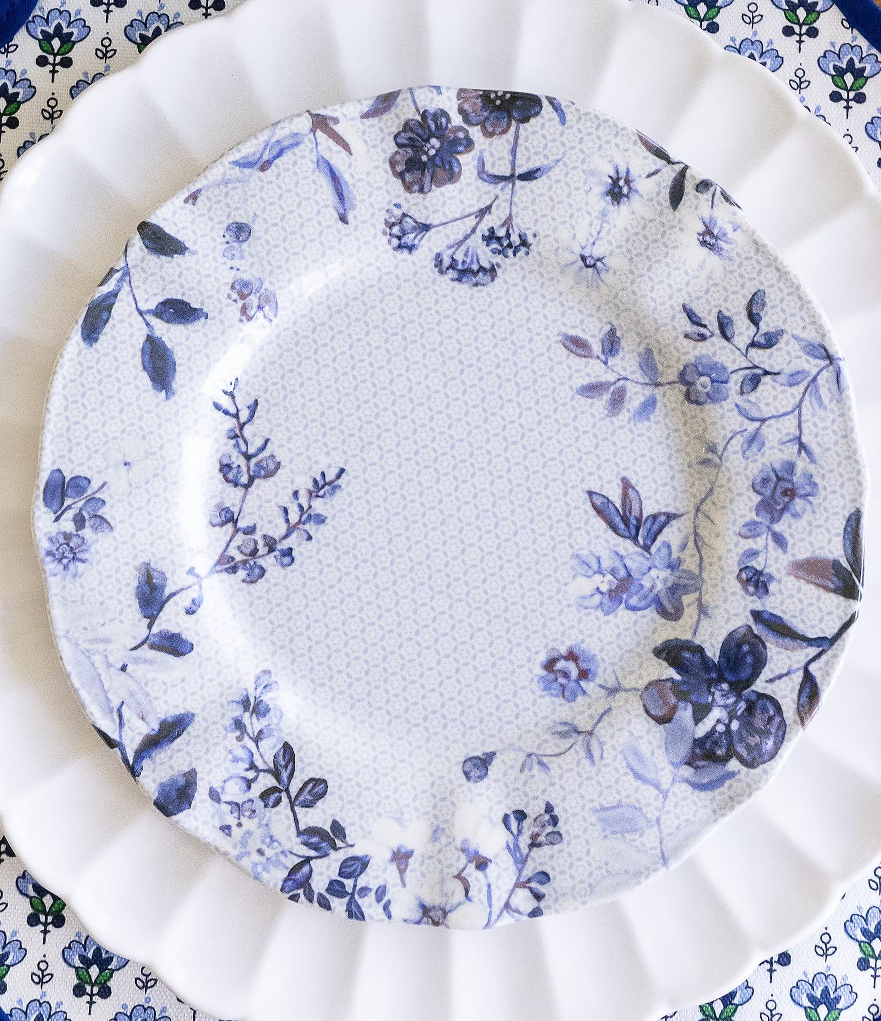 x Mrs. Southern Social White Floral Accent Salad Plate | Dillards