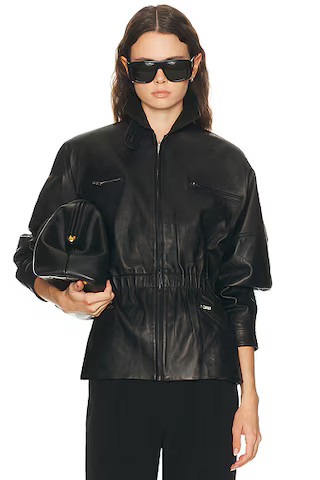 Leather Cinched Mid Jacket | FWRD 