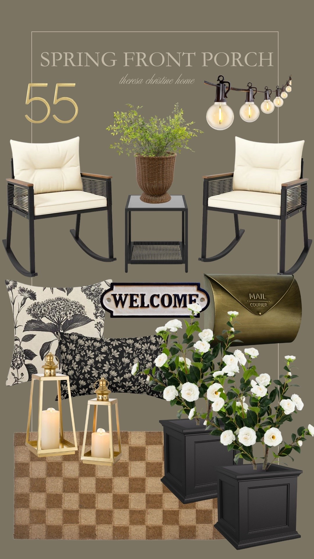 Spring front porch inspiration! 🤍 Loving these affordable outdoor home finds from Amazon, Target, Walmart, and more! Neutral patio, modern patio 

#LTKHome