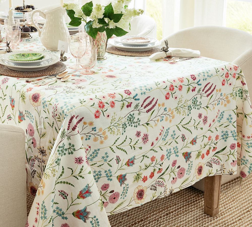 Spring Garden Floral Tablecloth | Pottery Barn (US)