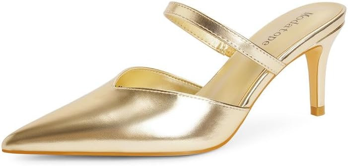 Modatope Close Toe Heels for Women Pointed Toe High Heels Pumps Womens Heeled Mules | Amazon (US)