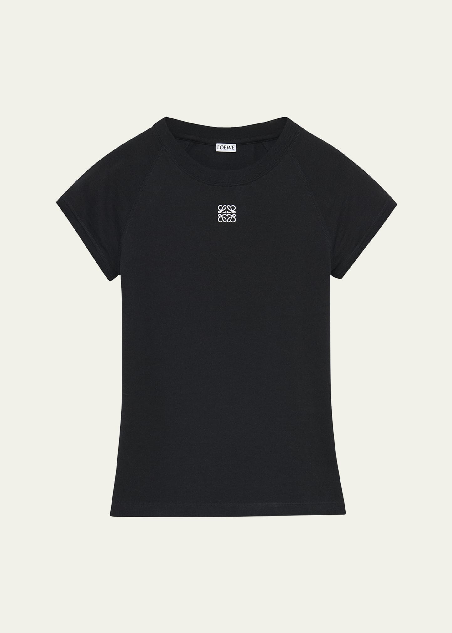 Loewe Ribbed Anagram Short-Sleeve Tee | Bergdorf Goodman
