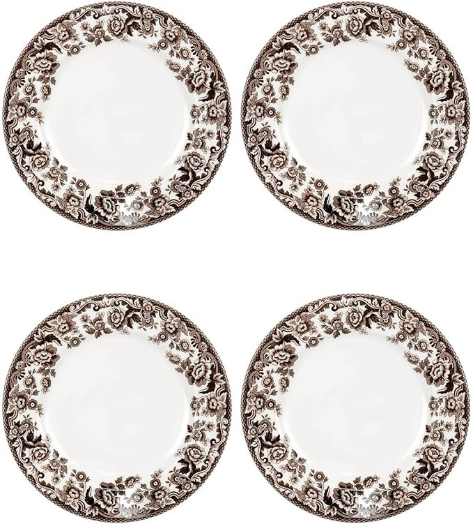 Spode Delamere Salad Plates Set of 4-8 Inch Dinnerware Dish, Dishwasher & Microwave Safe, Freezer... | Amazon (US)