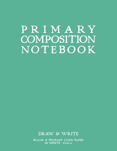Primary Composition Notebook: Teal Softcover Draw & Write Journal by schoolnest      Paperback ... | Amazon (CA)