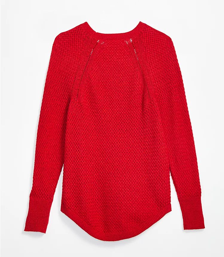Petite Textured Shirttail Sweater | LOFT