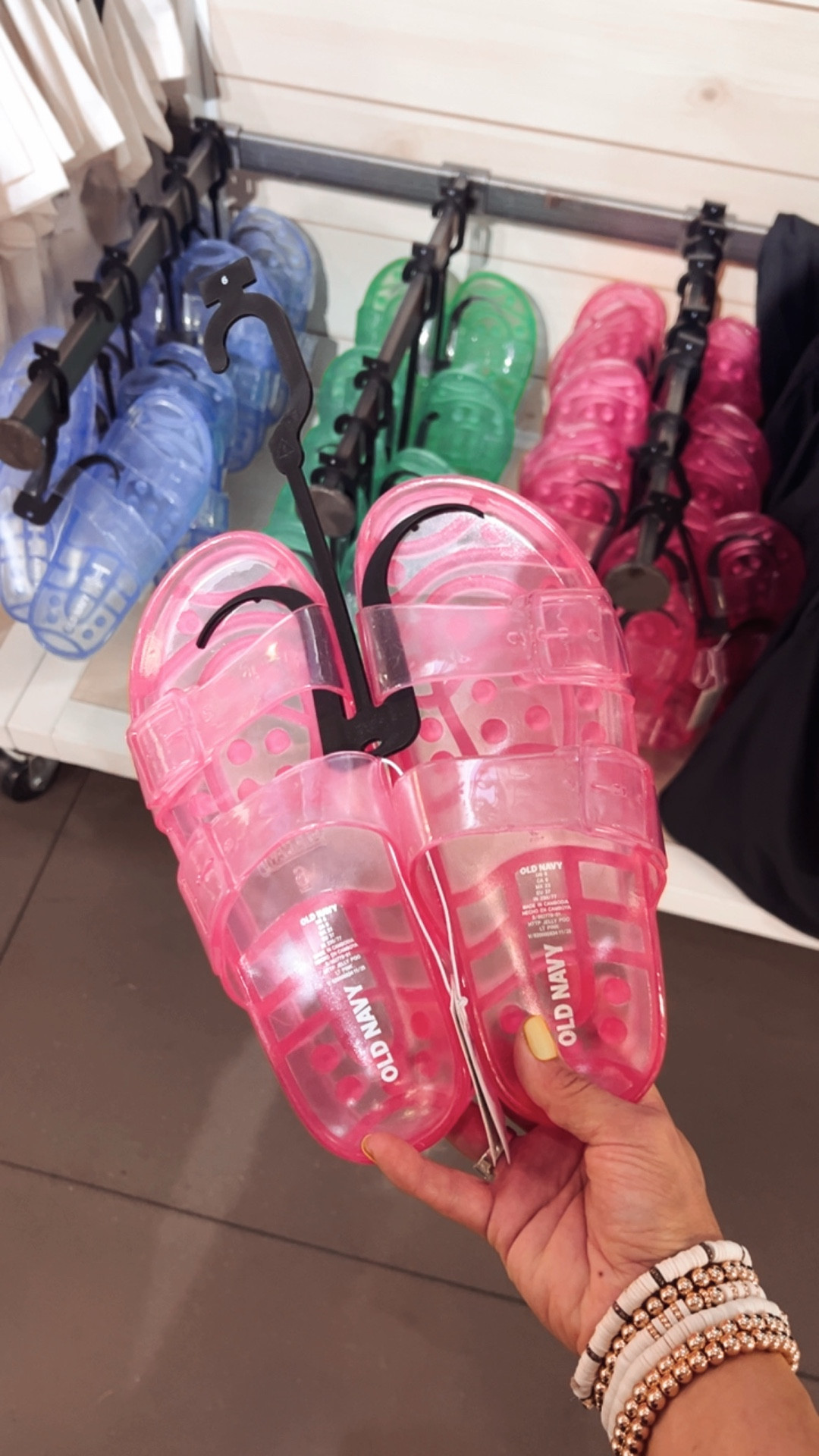 Jelly shoes for the win!! Love all the fun bright colors for spring and summer!! Jelly shoes, pool slides, spring style, old navy  

#LTKSeasonal #LTKdayinmylife #LTKSaleAlert