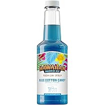 Hawaiian Shaved Ice Blue Cotton Candy Syrup - Nut Soy Dairy Free - Flavor Fluffy & Crunchy Snow C... | Amazon (US)