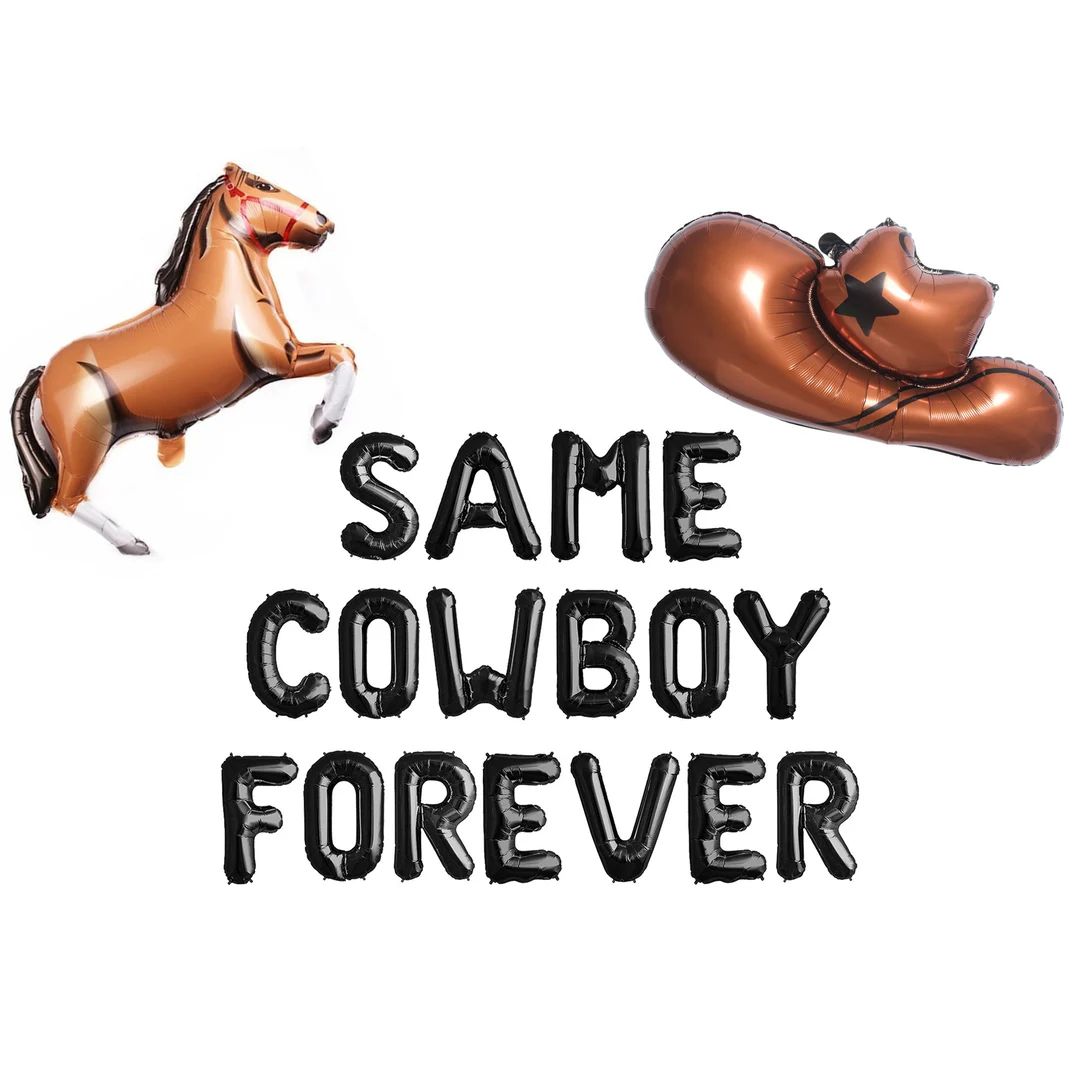 Same Cowboy Forever Balloon Banner Nash Bash Boot Balloons Nashville Bachelorette Party Austin We... | Etsy (US)