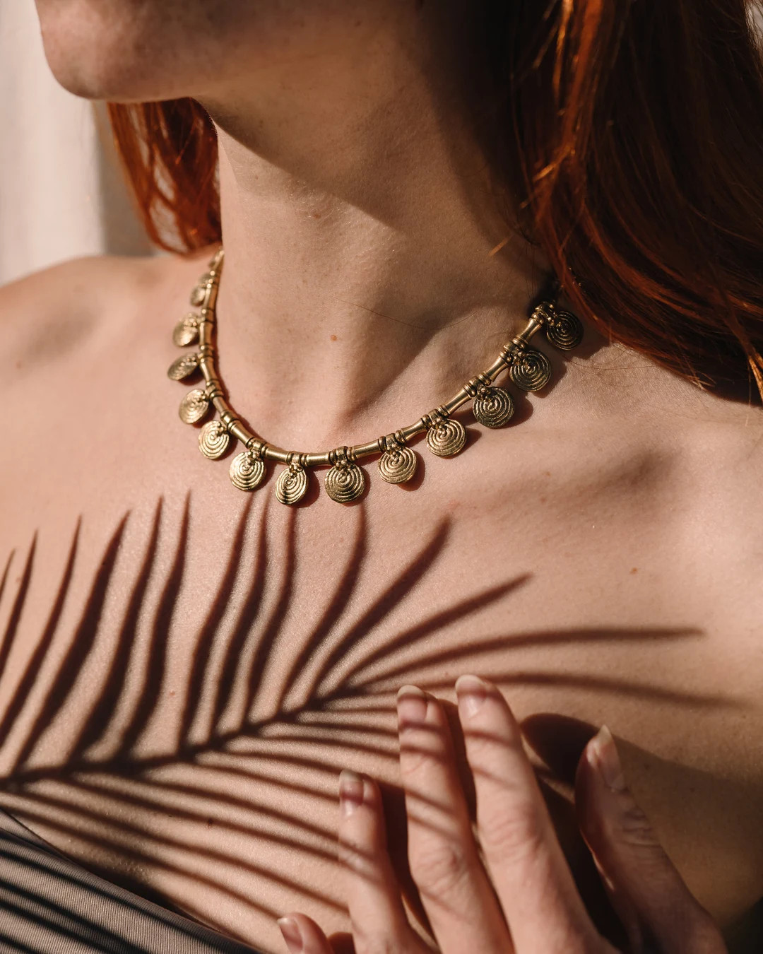 Coin Necklace Gold Woman, Handmade Necklace With Charms, Choker Necklace Statement, Brass Necklac... | Etsy (US)