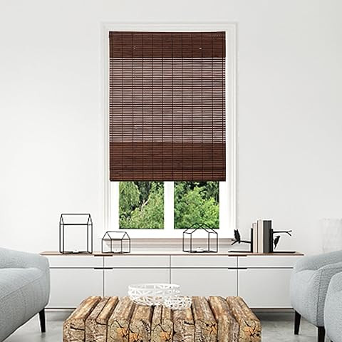 BTAMREE Cordless Bamboo Roman Shade Blind, Woven Wood Roll up Roman Window Shades for Interior Wi... | Amazon (US)
