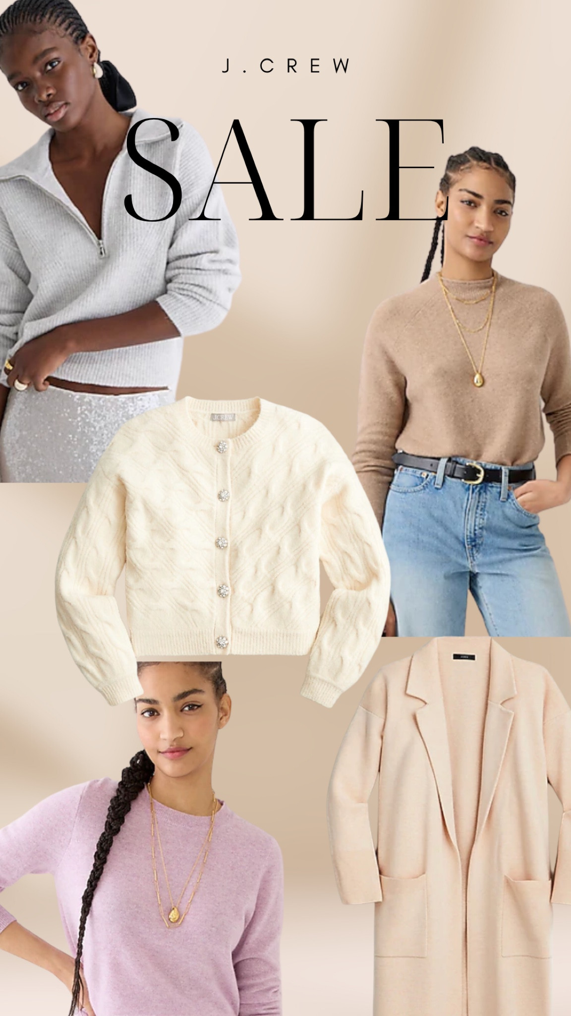 Major holiday sale
On cashmere sweater at j.crew. Get 50% off your whole order! 

#LTKsalealert #LTKHoliday #LTKGiftGuide