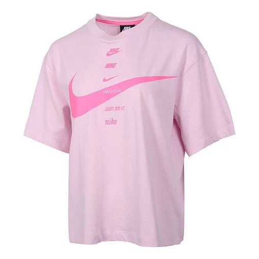 (WMNS) Nike Sportswear Short Sleeve Crop Tee 'Pink' CU5683-663 | KICKS CREW