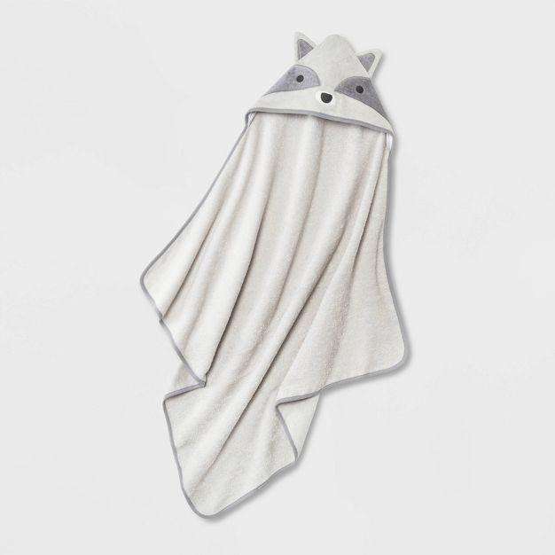 Baby Boys' Critter Raccoon Towel - Cloud Island™ White | Target
