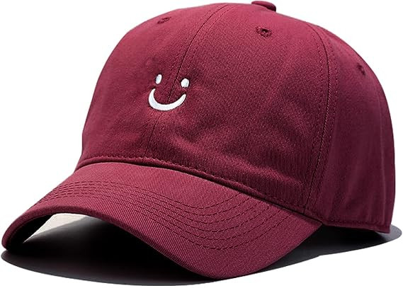Umeepar Smile Face Baseball Cap for Women Men Adjustable Low Profile Unstructured Cotton Dad Hat | Amazon (US)