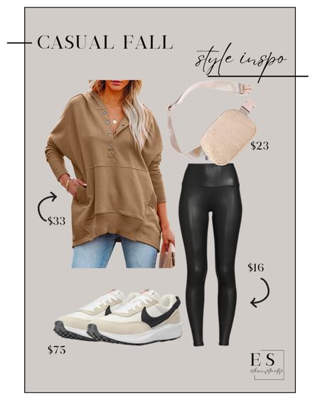 Casual fall style inspo
Faux leather leggings from Walmart
Oversized sweatshirt from amazon
Nike waffle debut
Faux Sherpa bag dupe


#LTKstyletip #LTKSeasonal #LTKcurves