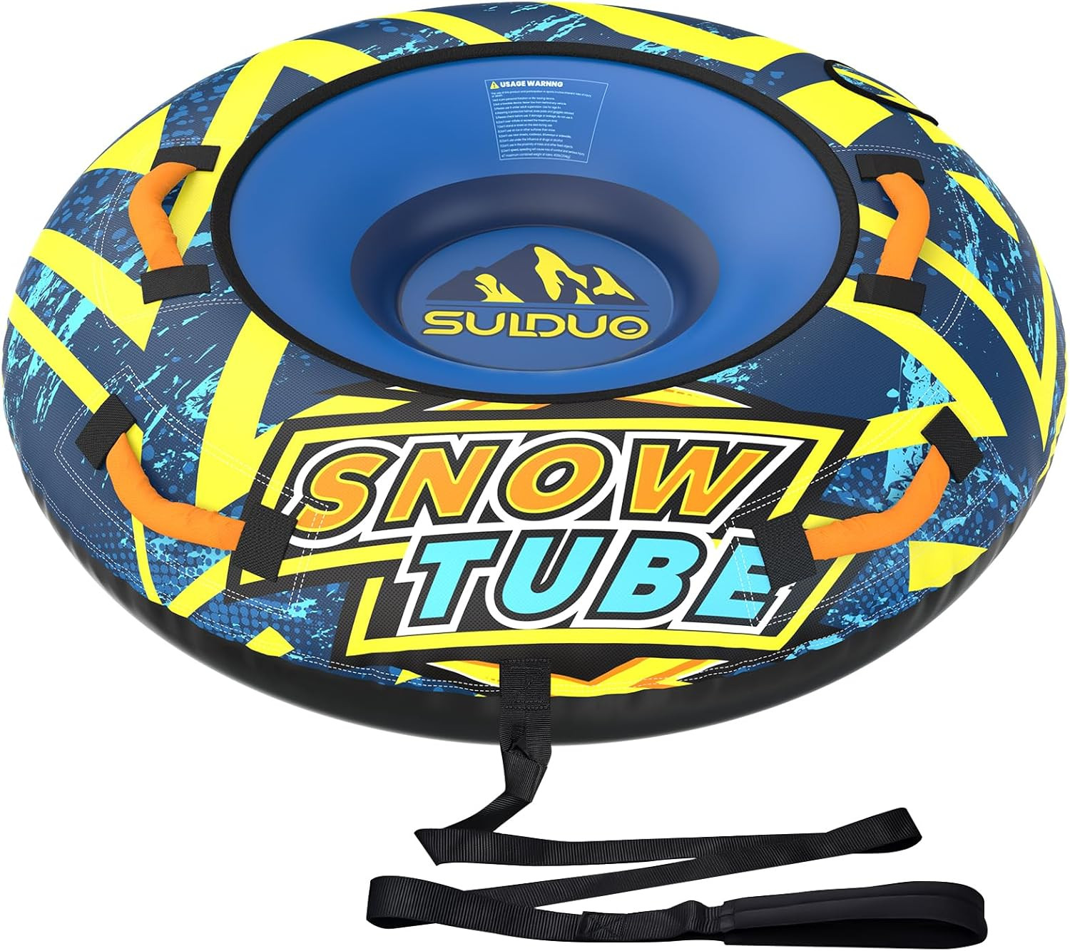 47'' Heavy Duty Snow Tube with Premium Canvas Cover and 4 Foam Filled Handles, Inflatable Snow Sl... | Amazon (US)