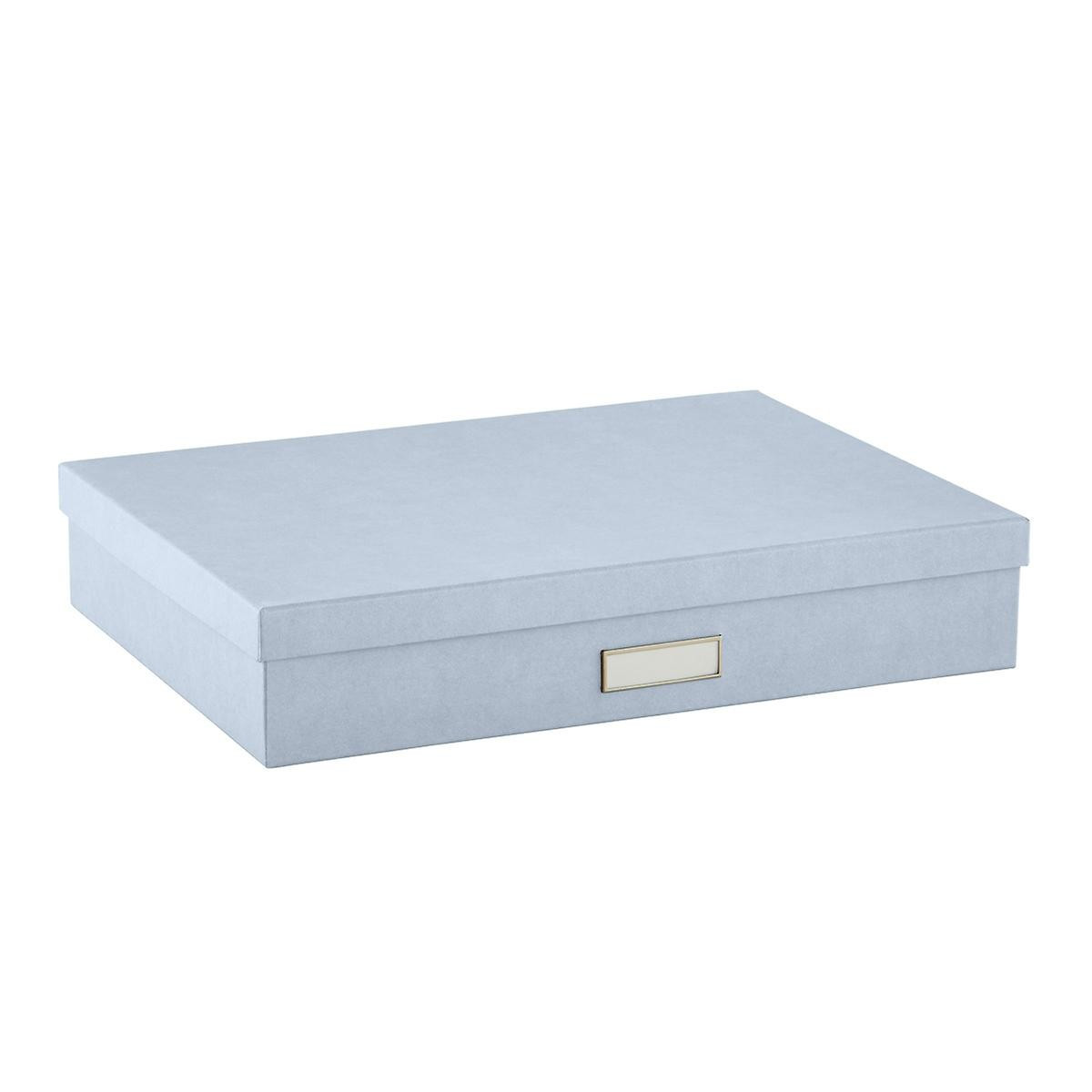 Bigso Stockholm Document Box Steel Blue | The Container Store