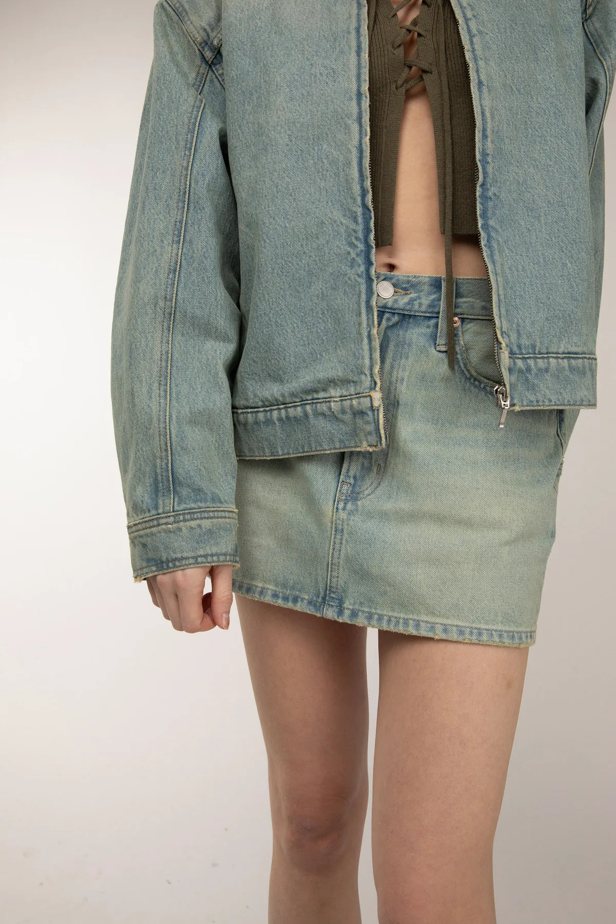 DENIM MINI SKIRT | OAK + FORT