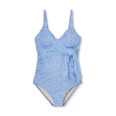 Tie-Front One Piece Maternity Swimsuit - Isabel Maternity by Ingrid & Isabel™ Animal Print | Target