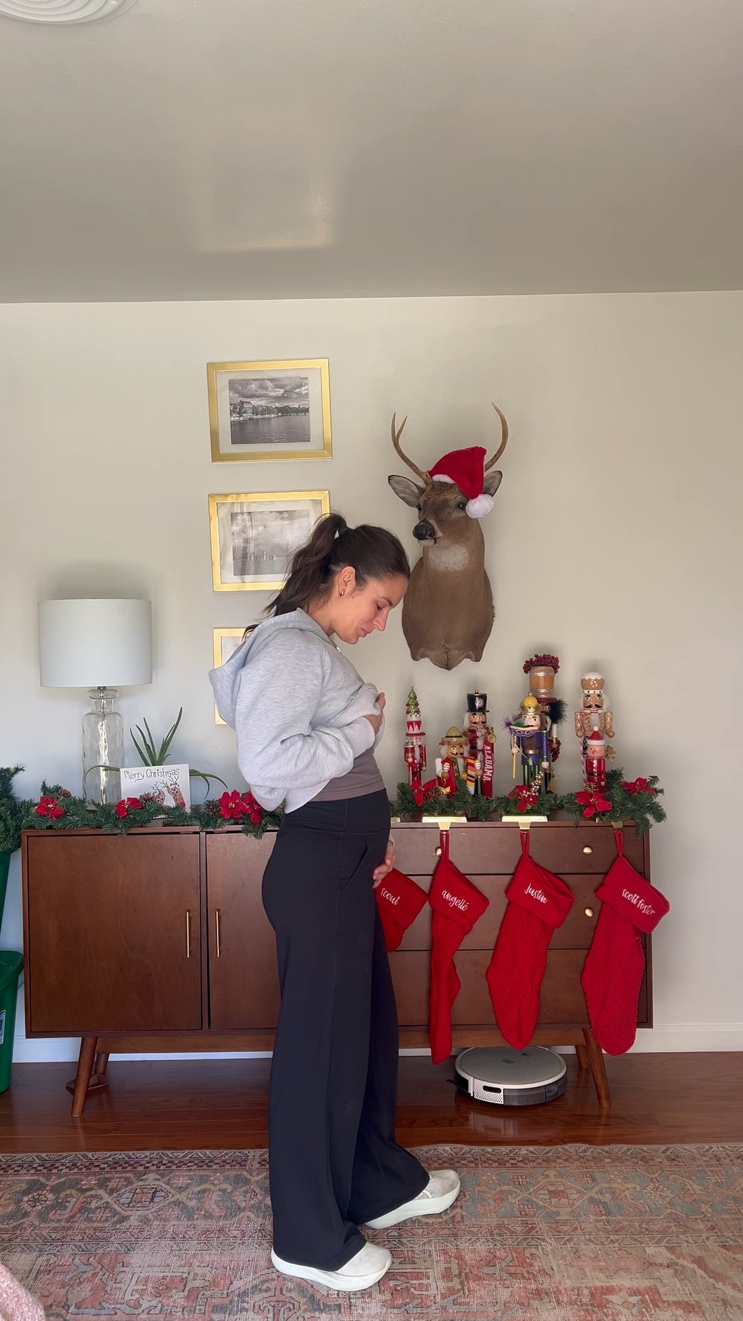 The perfect lounge pants to transition into the colder months. These are not maternity but are PERFECT for the growing bump. I went with a Small and the 5’4” inseam.

#LTKootd #LTKBump #LTKmomlife