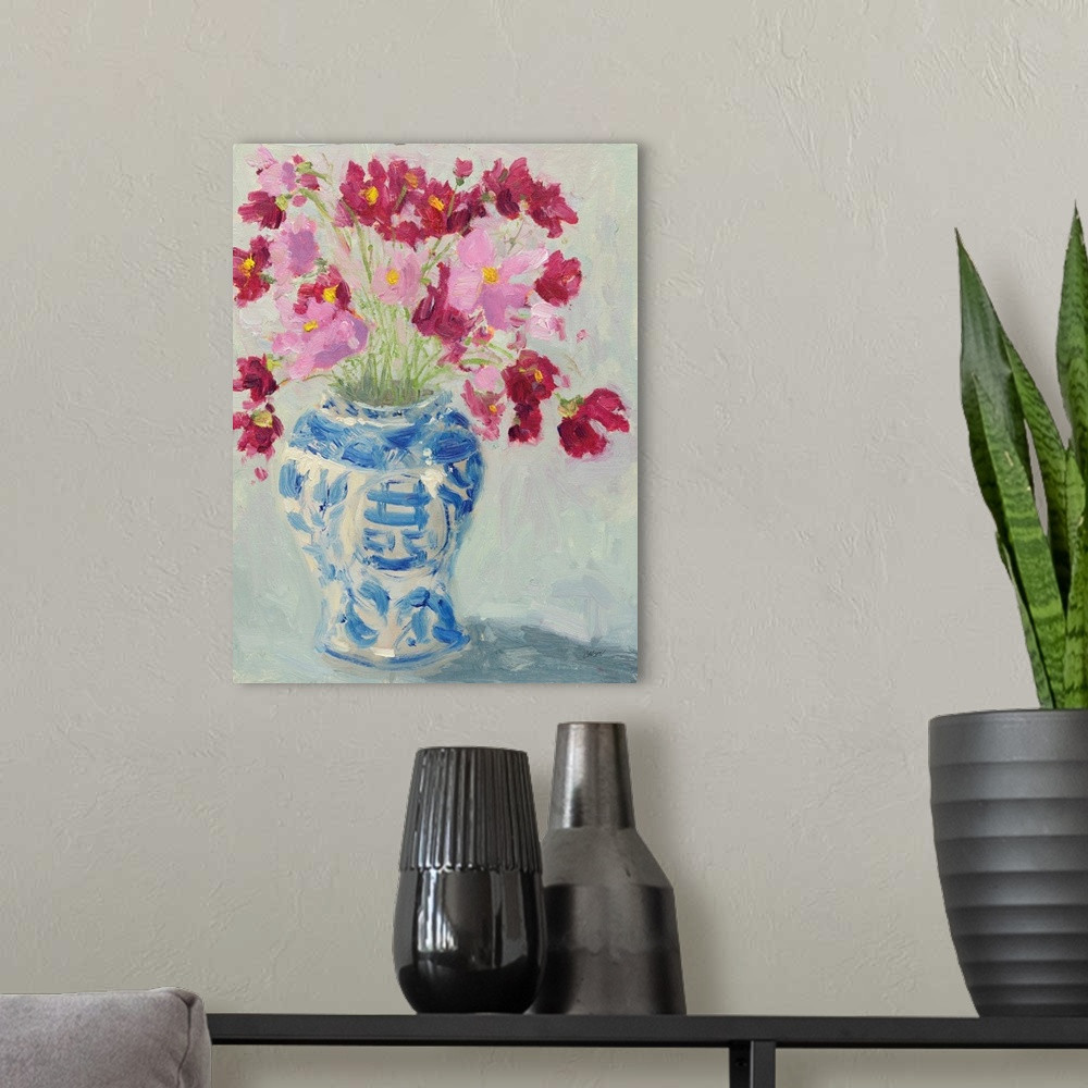 Cosmos in Chinoiserie Vase Wall Art | Great Big Canvas - Dynamic