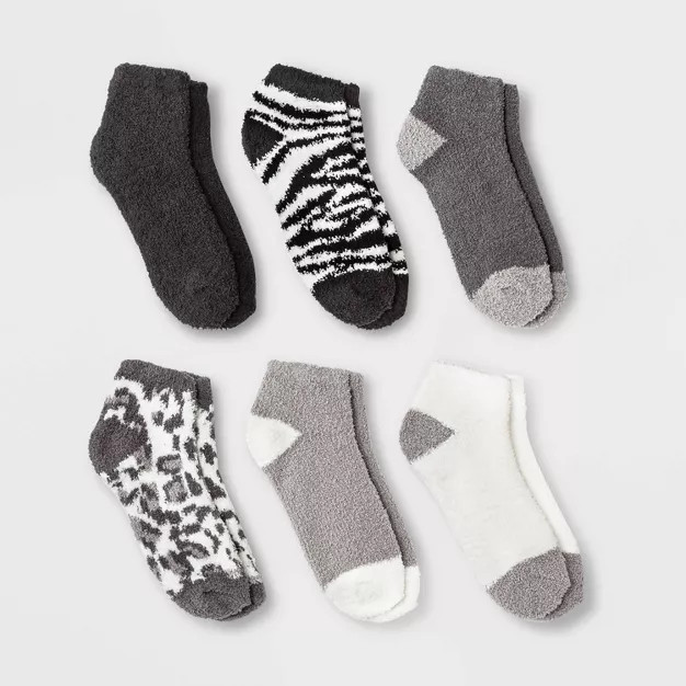 Women's 6pk Cozy Low Cut Socks - 4-10 | Target