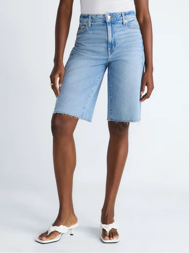 Scoop Women's and Women's Plus Denim Bermuda Shorts, Sizes 0-26W | Walmart (US)
