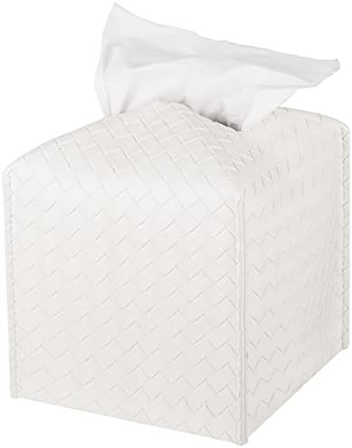 Amazon.com: Tissue Box Cover PU Leather Tissue Holder Square Facial Tissue Case Facial Paper Orga... | Amazon (US)