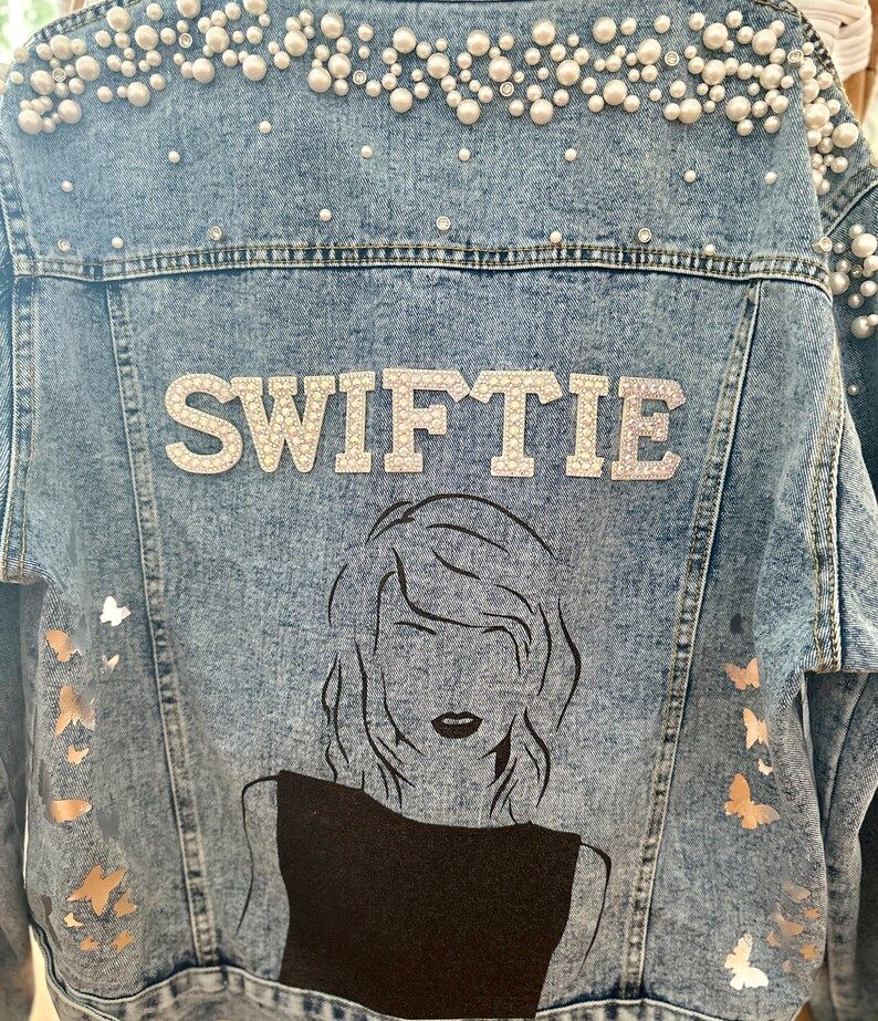 Gemmed Jean Jacket Custom Taylor Swift Eras Tour Outfit - Etsy | Etsy (US)