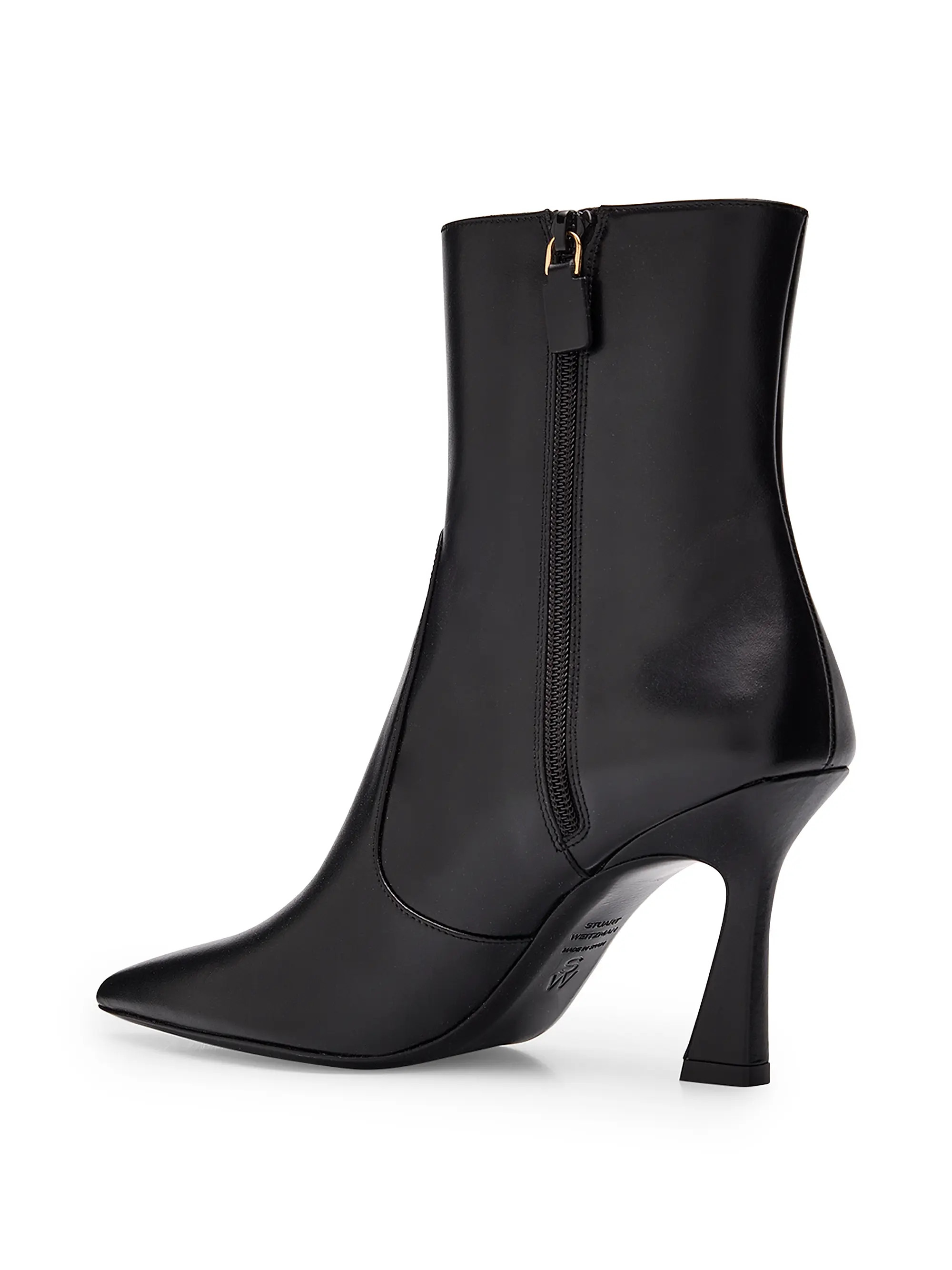 Vinnie 85MM Leather Zip-Up Booties | Saks Fifth Avenue