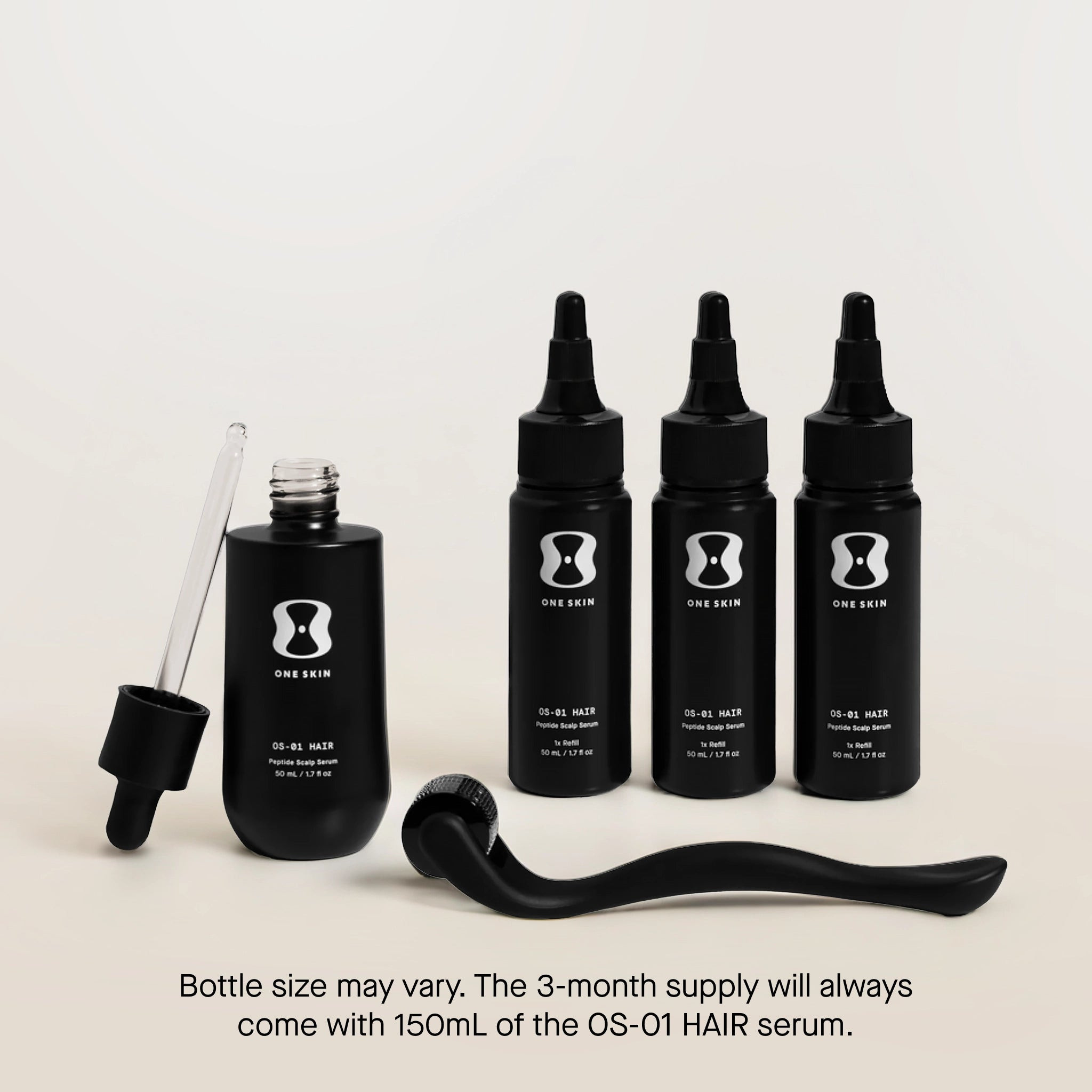 OS-01 HAIR peptide scalp serum - 3-month supply / With dermaroller | OneSkin