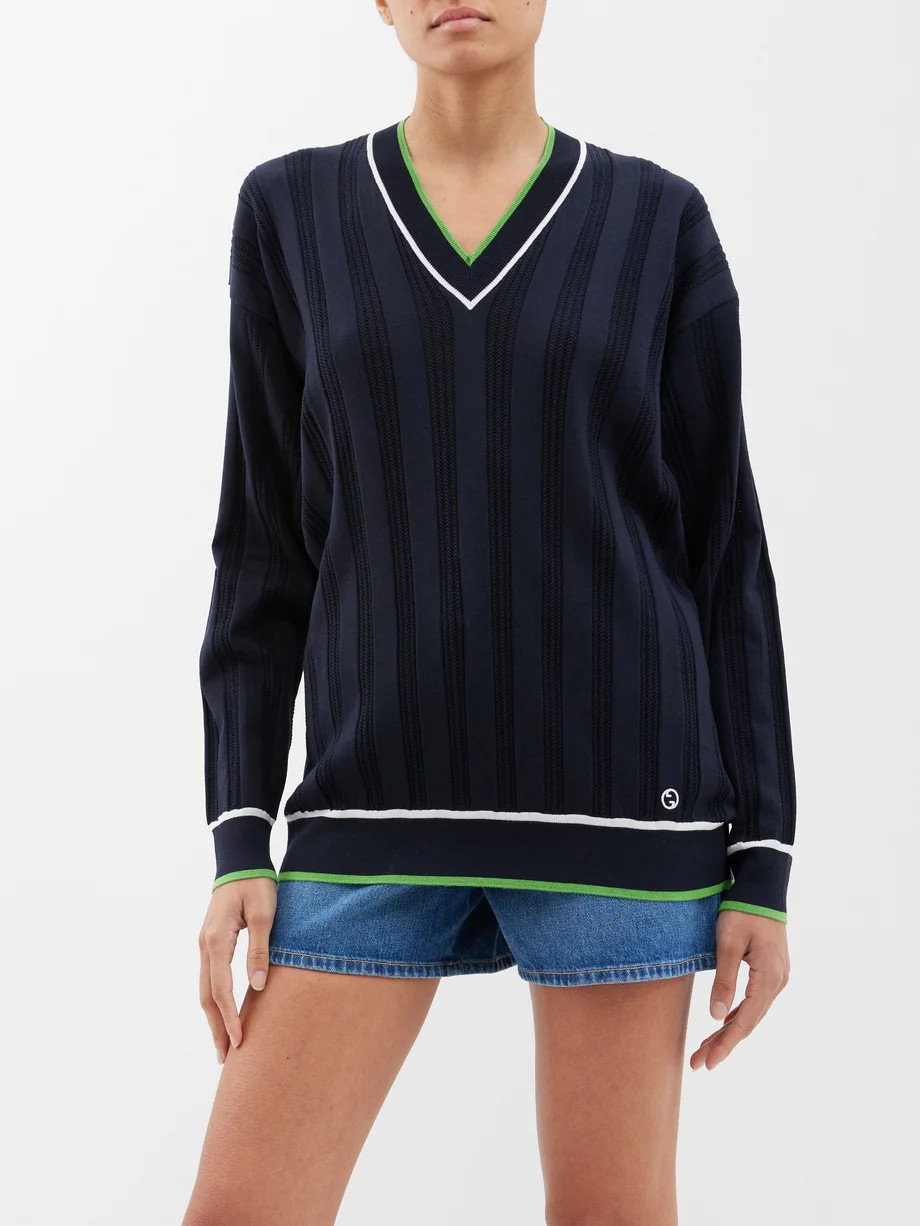 V-neck wool-blend sweater | Matches (US)