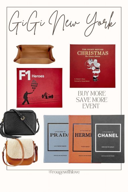 Gigi New York buy more save more event! Leather bound books, coffee table books, the night before Christmas, leather office goods, leather gray, crossbody bags 

#LTKHoliday #LTKGiftGuide #LTKCyberweek