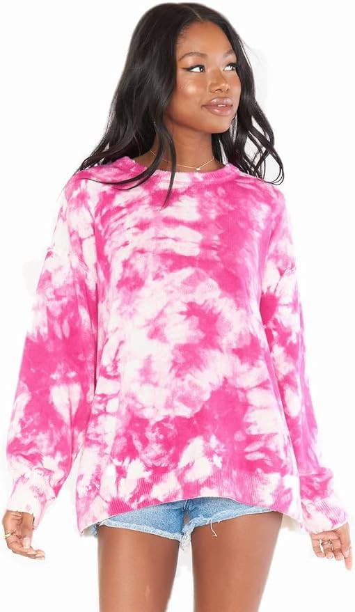 Show Me Your Mumu Pink Tie-Dye Sweatshirt - Size L | Amazon (US)