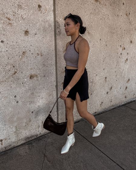 Fall outfit inspo, mini skirt, sweater tank, white cowboy boots, white booties, meir, ameirylife



#LTKSeasonal #LTKshoecrush #LTKU