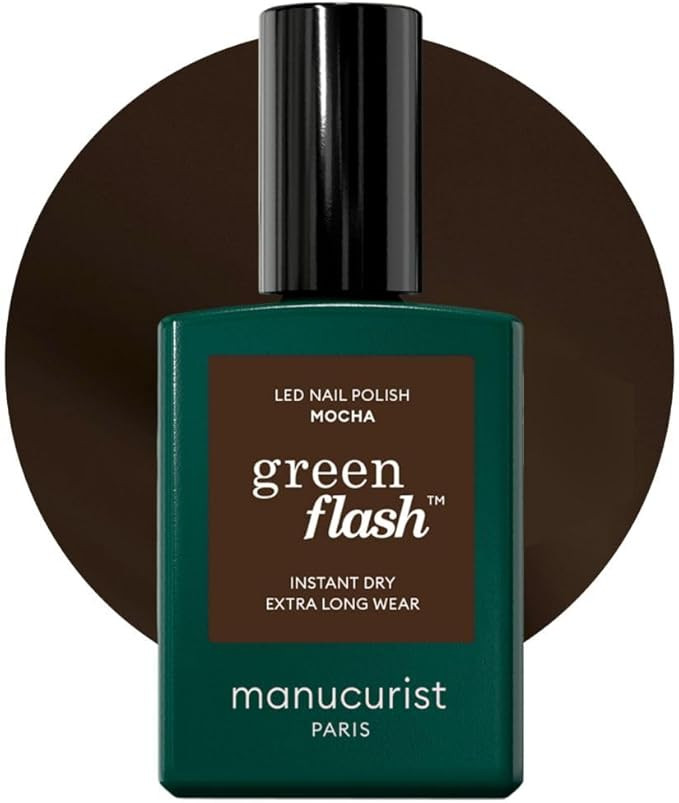 Manucurist Green Flash LED Classic Mocha - Cool Undertones Brown Gel Nail Polish - Vegan, 12-Free... | Amazon (UK)