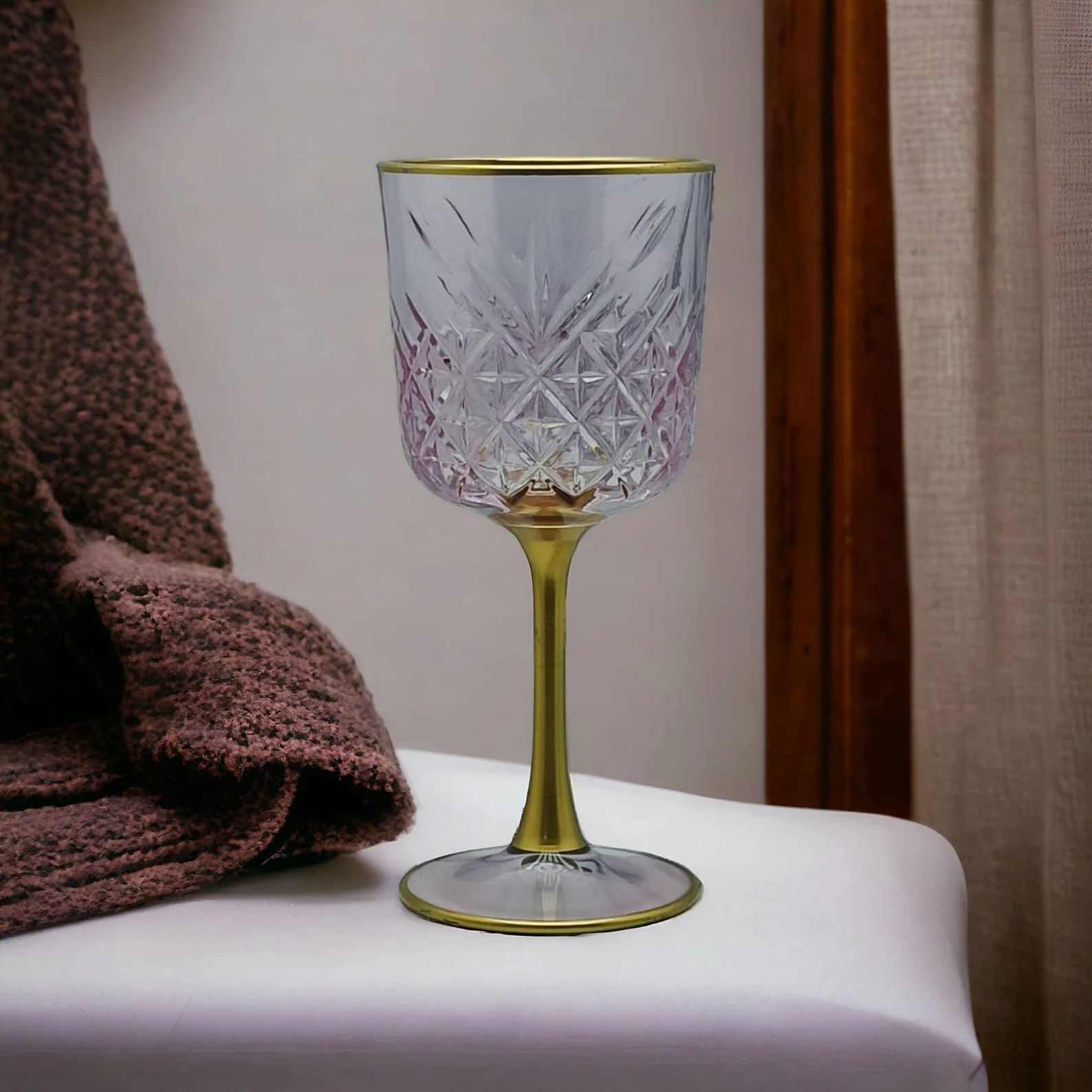 Set of 4 Vintage Style Unique Wine Glass, Colored Cocktail Glasses, Wine Glass Set - Etsy | Etsy (US)