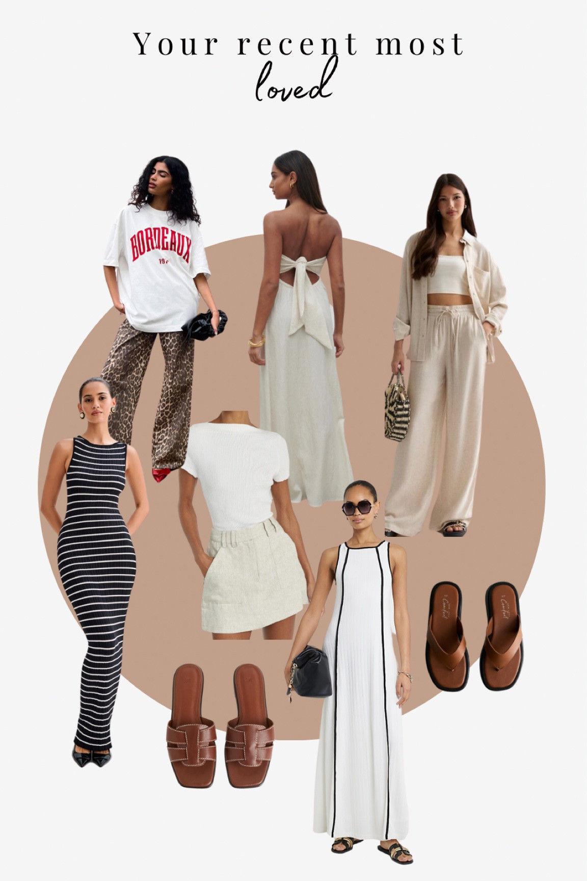 Recent most loved outfits ✨ Summer fashion, holiday outfit, linen, leopard print, tan sandals, monochrome 

#LTKuk #LTKsummer #LTKeurope