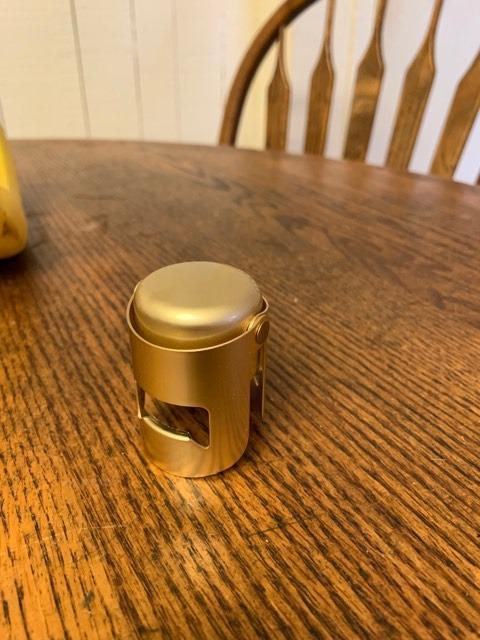 Gold Champagne Stopper, Designed in France, Bottle Sealer for Cava, Prosecco, Sparkling Wine, Fiz... | Amazon (US)