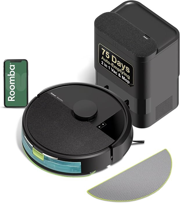 iRobot Roomba 105X Robot Vacuum & Mop Combo, AutoEmpty Dock, Self\u2011Emptying for Up to 75 Days... | Amazon (US)